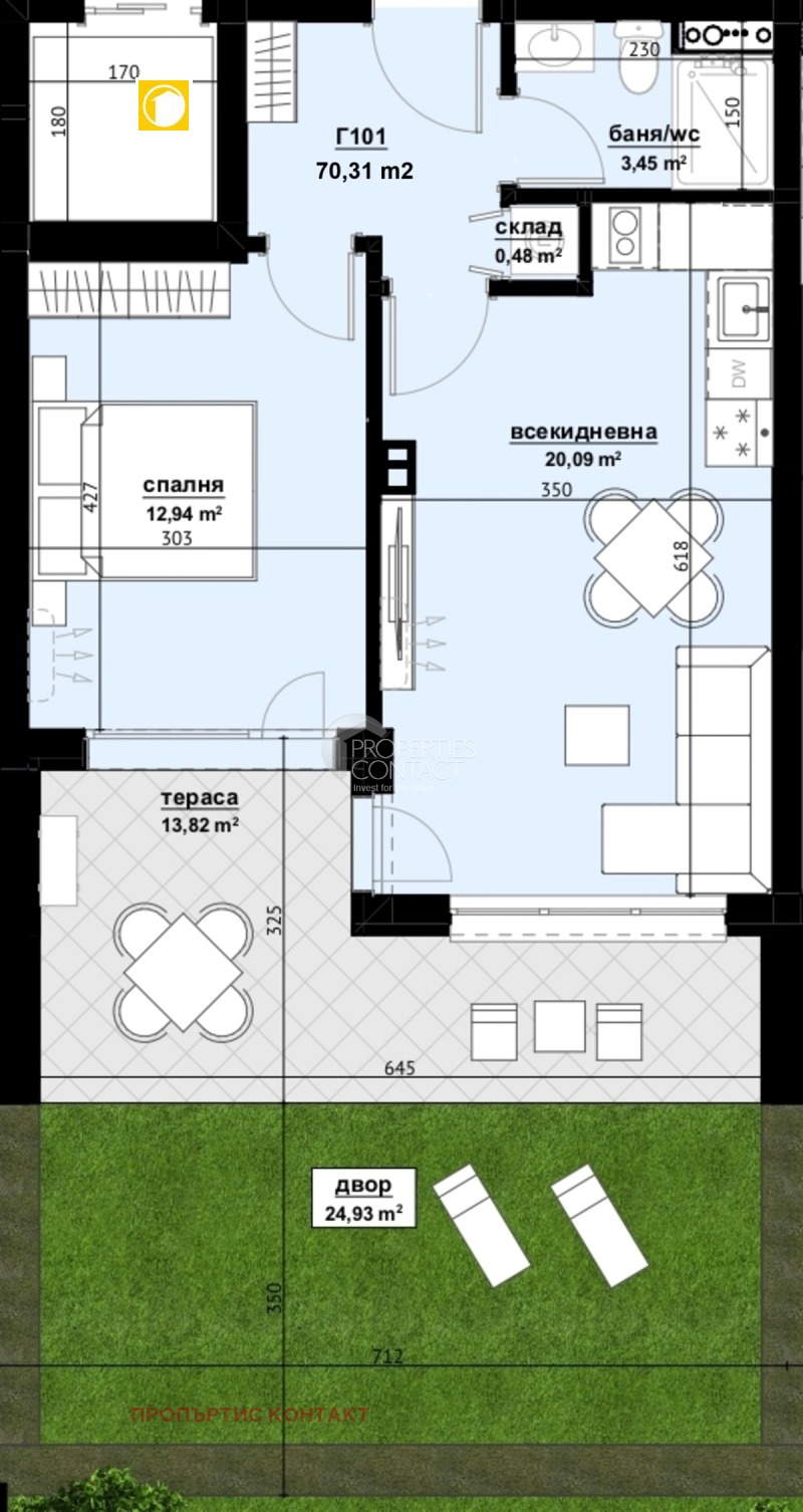 Продава 2-СТАЕН, гр. Бургас, Изгрев, снимка 2 - Aпартаменти - 49209008