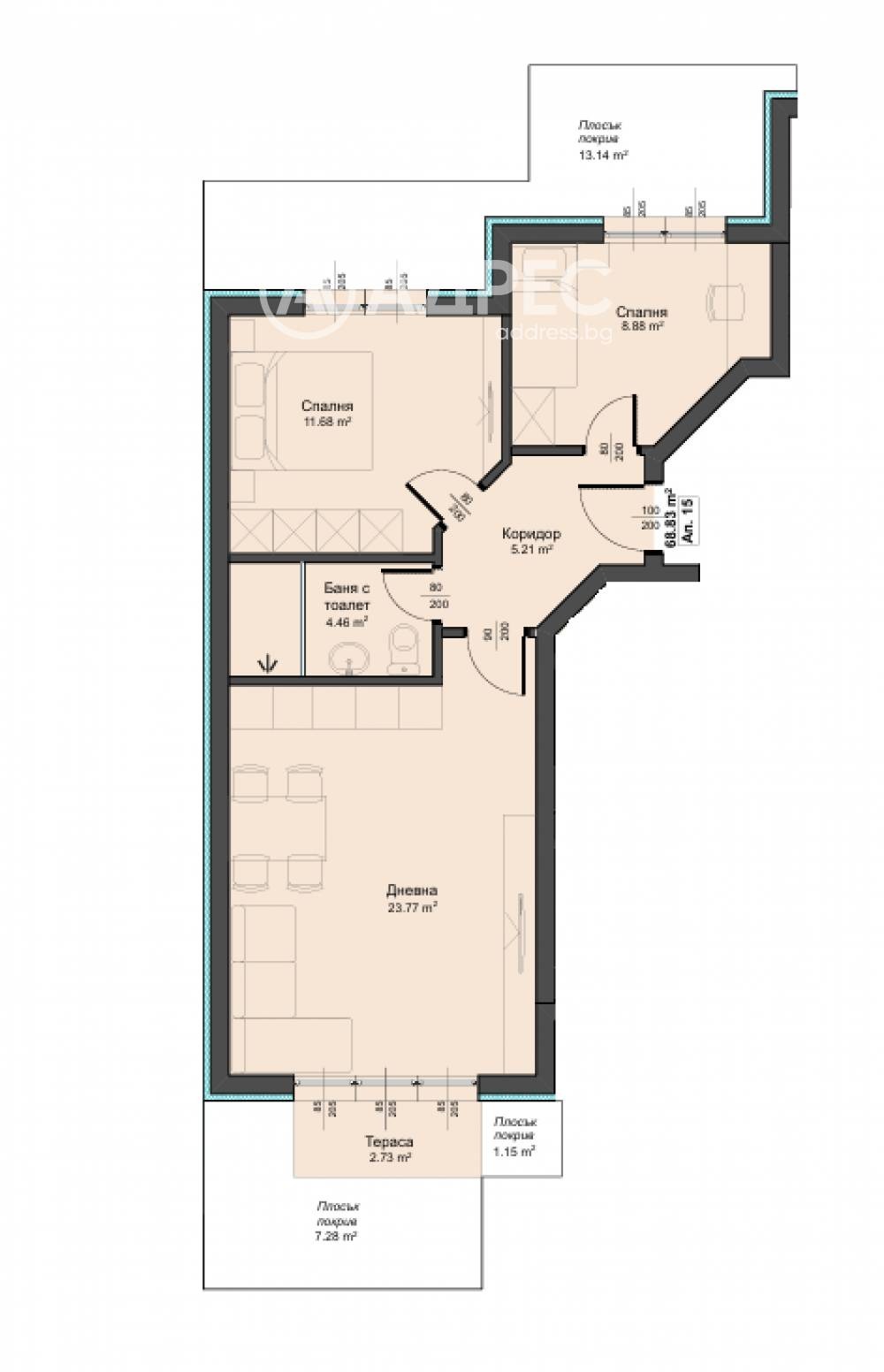 Продава 3-СТАЕН, гр. Варна, Аспарухово, снимка 2 - Апартаменти - 54462397