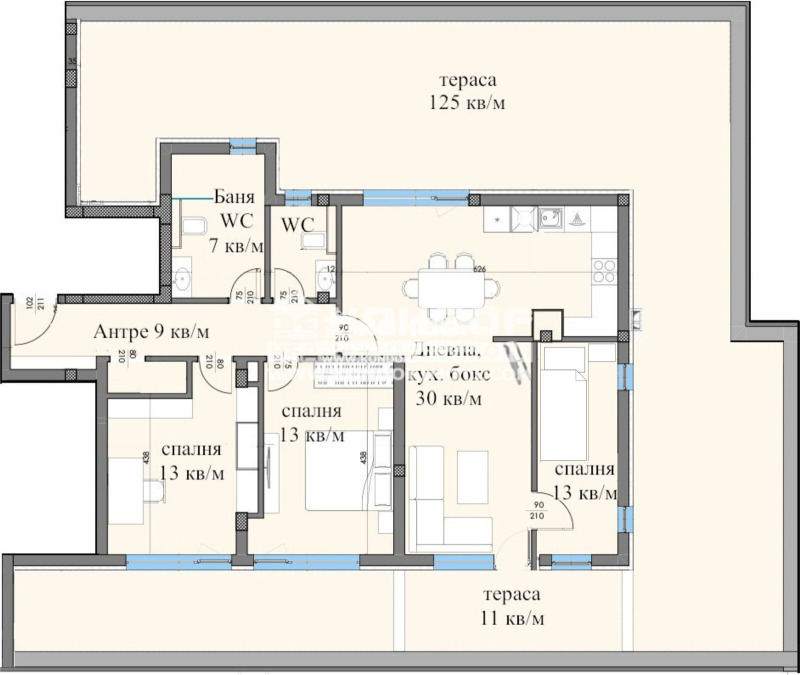 En venta  3+ dormitorios Plovdiv , Tsentar , 245 metros cuadrados | 20177400 - imagen [3]