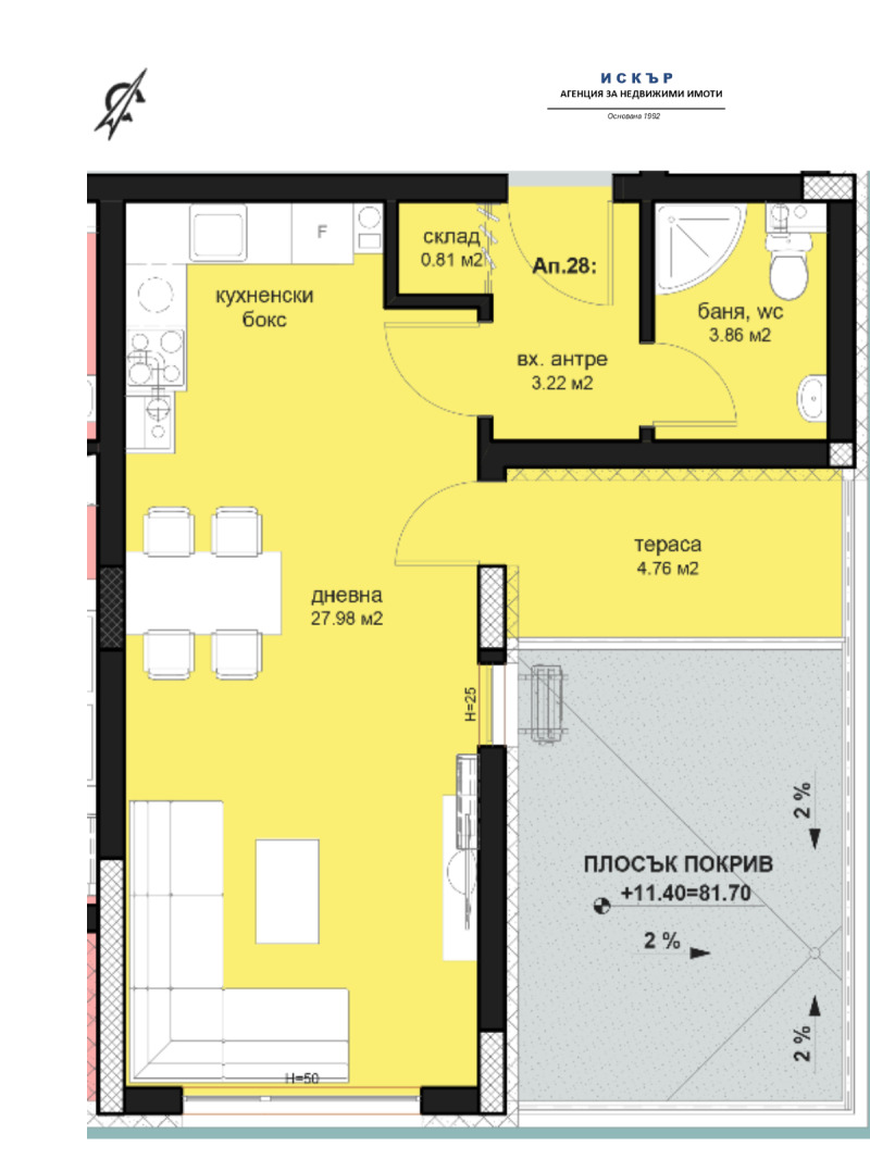 Zu verkaufen  Studio Burgas , Meden rudnik - zona D , 57 qm | 48741714 - Bild [7]