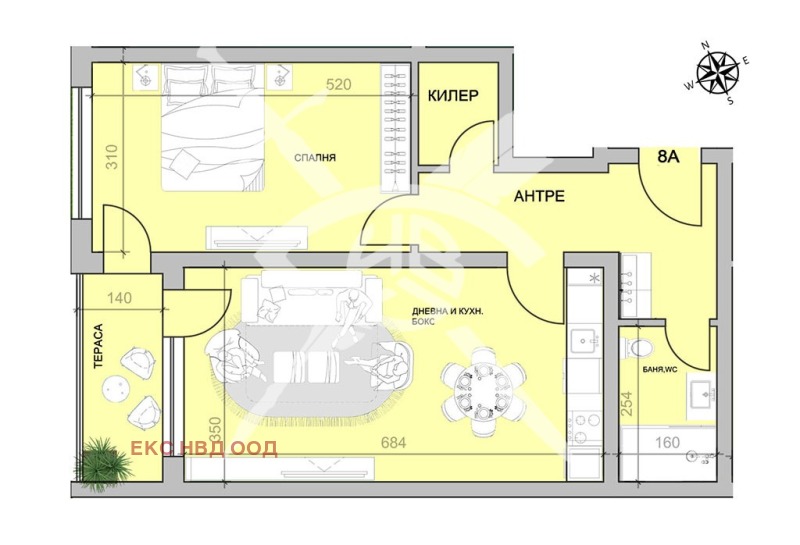 Продава 2-СТАЕН, гр. Пловдив, Христо Смирненски, снимка 1 - Aпартаменти - 48579515