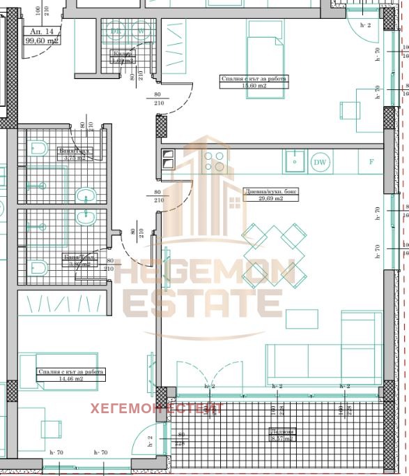 In vendita  2 camere da letto Varna , Kajsieva gradina , 114 mq | 69508705 - Immagine [2]
