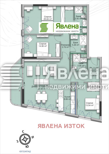 Продава 4-СТАЕН, гр. София, Кръстова вада, снимка 2 - Aпартаменти - 47985171