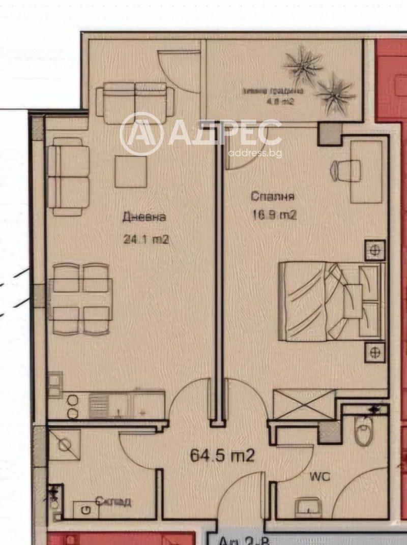 De vânzare  1 dormitor Sofia , Manastirsci livadi , 77 mp | 29546088 - imagine [4]