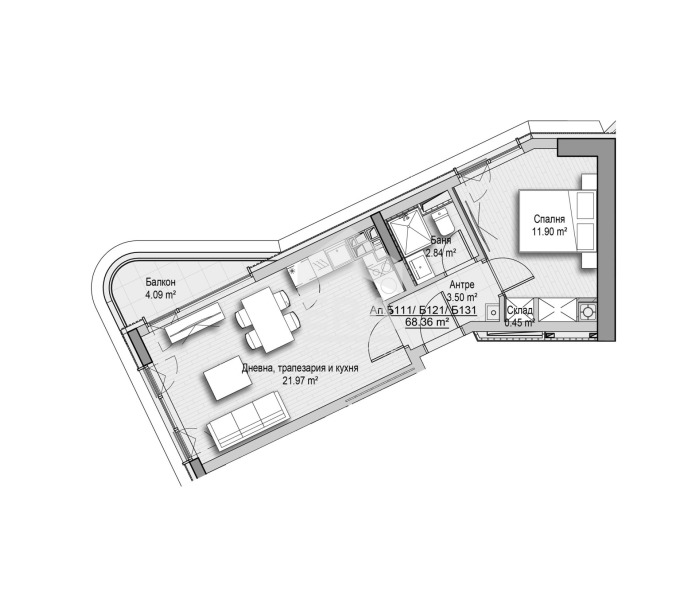 Продава 2-СТАЕН, гр. София, Витоша, снимка 3 - Апартаменти - 55991838