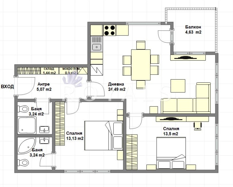 Продава 3-СТАЕН, гр. Варна, Галата, снимка 2 - Aпартаменти - 48196803