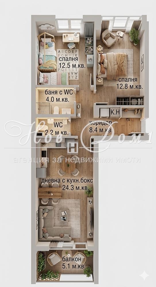 Продава 3-СТАЕН, гр. Варна, Възраждане 1