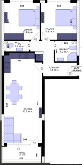 3-стаен град Варна, Кайсиева градина 3