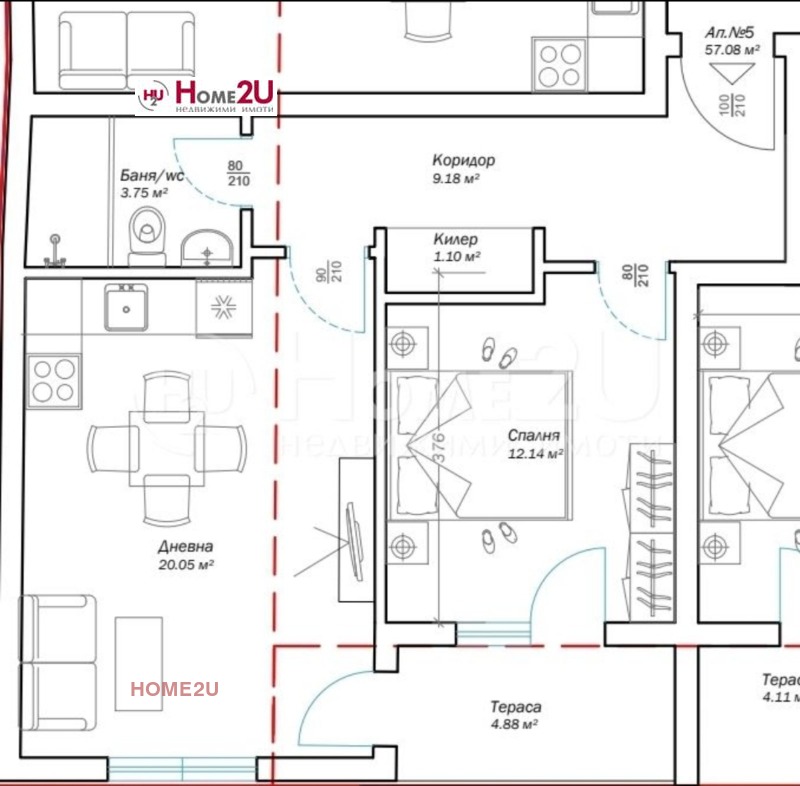 Продава  2-стаен град Варна , Христо Ботев , 66 кв.м | 76232890 - изображение [2]