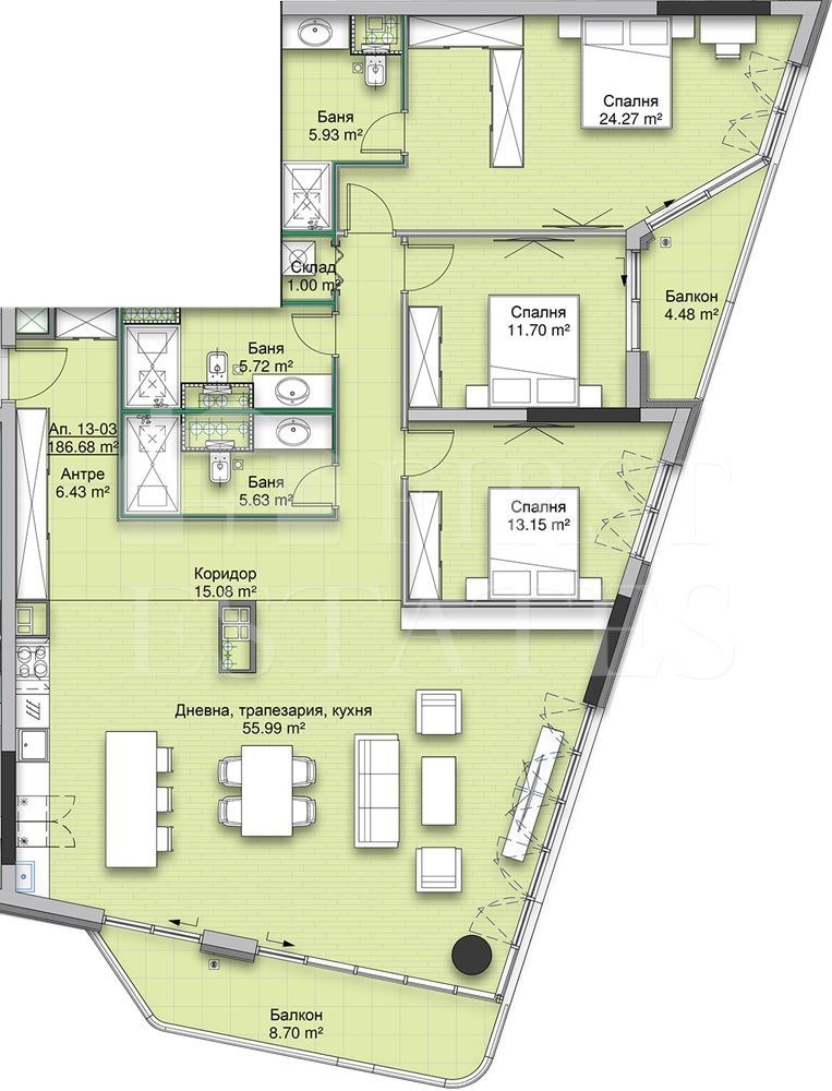 Продава 4-СТАЕН, гр. София, Кръстова вада, снимка 14 - Апартаменти - 52008881