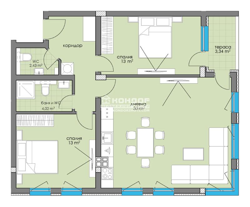 En venta  2 dormitorios Plovdiv , Vastanicheski , 110 metros cuadrados | 74765626 - imagen [3]