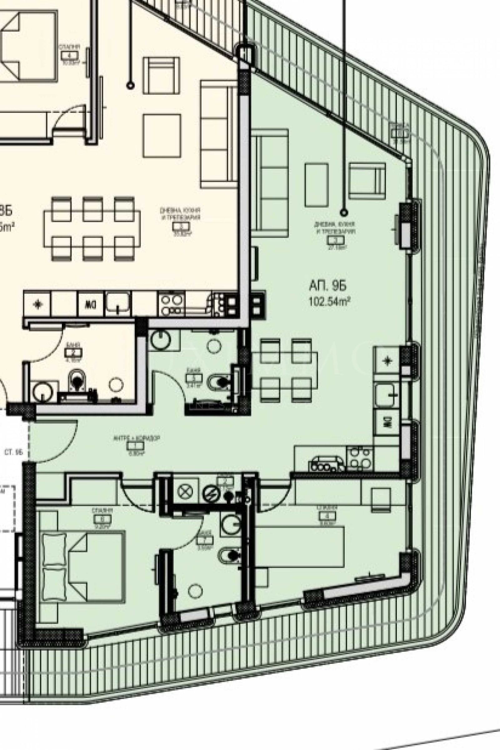 Продава 3-СТАЕН, гр. Бургас, Крайморие, снимка 2 - Апартаменти - 54832007