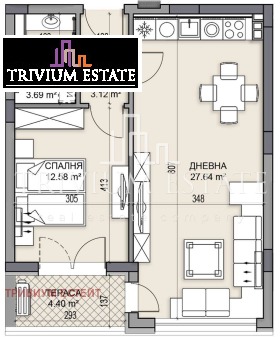 1 Schlafzimmer Gagarin, Plowdiw