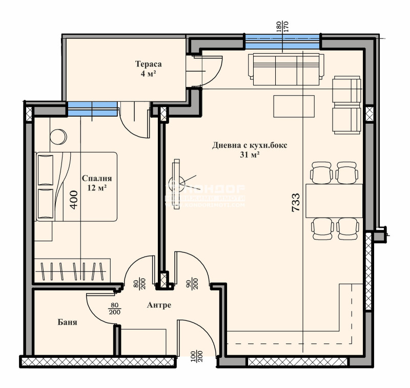 Zu verkaufen  1 Schlafzimmer Plowdiw , Zentar , 74 qm | 73248168 - Bild [2]