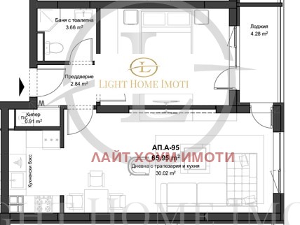 Na prodej  1 ložnice Plovdiv , Kjučuk Pariž , 77 m2 | 32400085 - obraz [3]
