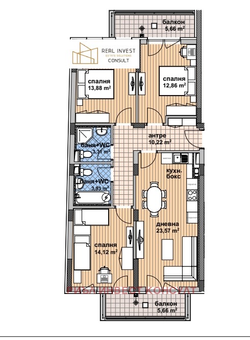 Продава  4-стаен град София , Зона Б-18 , 134 кв.м | 46415907 - изображение [2]