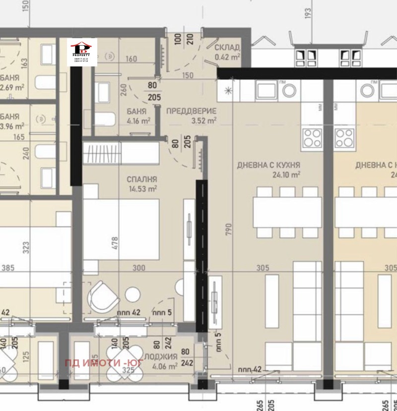 Продава 2-СТАЕН в град София, Банишора - 71 кв.м / 163 300 € » 319 387.04 лв., ПД ИМОТИ -ЮГ