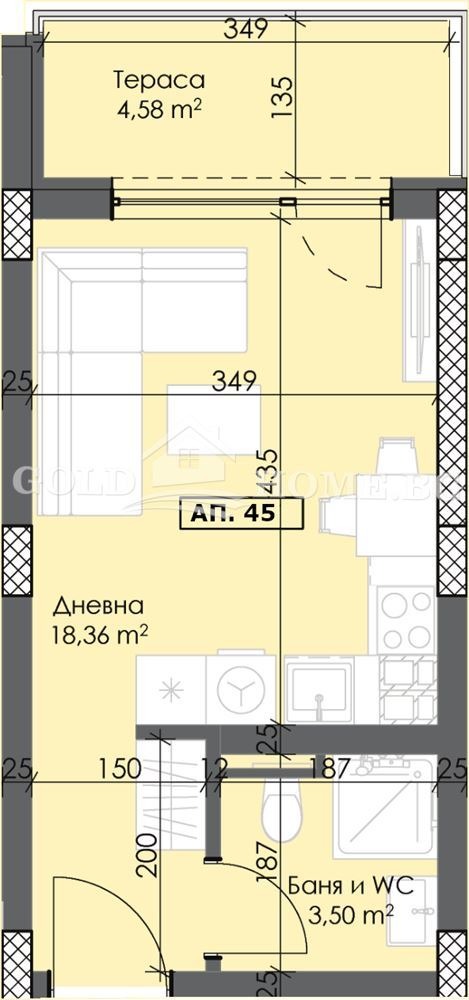 Zu verkaufen  Studio Plowdiw , Trakija , 41 qm | 35442038 - Bild [2]