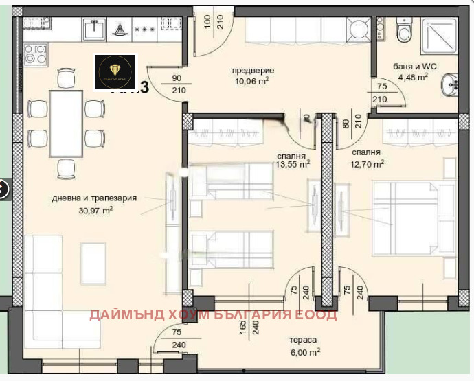 Продава 3-СТАЕН, гр. Пловдив, Център, снимка 2 - Aпартаменти - 48036798