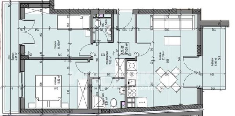 Продава 3-СТАЕН, гр. София, Банишора, снимка 3 - Aпартаменти - 48752363