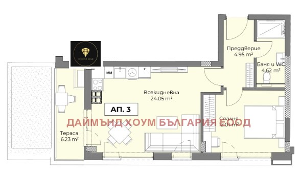 For Sale  1 bedroom Plovdiv , Hristo Smirnenski , 77 sq.m | 31006170 - image [3]