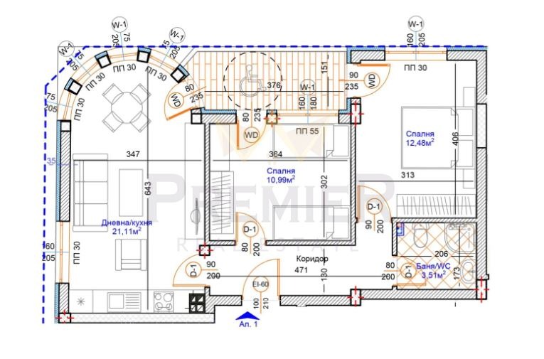 Продава  3-стаен град Варна , Централна поща , 72 кв.м | 83490435