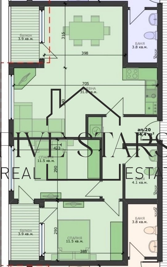 Продава 3-СТАЕН, гр. Варна, Погреби, снимка 2 - Апартаменти - 52139304