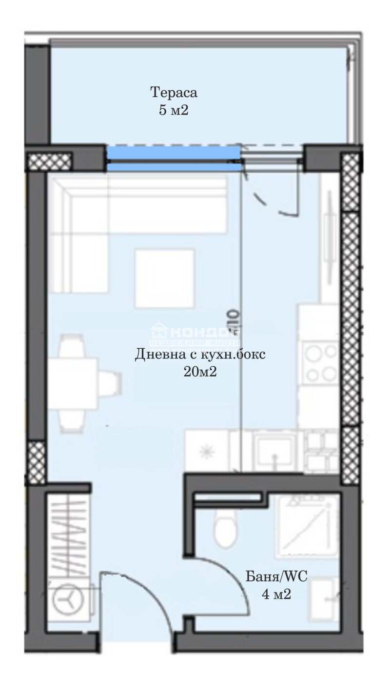 En venta  Estudio Plovdiv , Trakiya , 43 metros cuadrados | 76510987 - imagen [4]