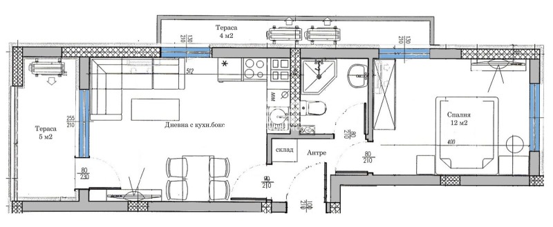 Продаја  1 спаваћа соба Пловдив , Беломорски , 57 м2 | 83251805 - слика [4]