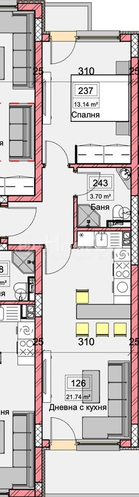 Продается  1 спальня Варна , Кайсиева градина , 67 кв.м | 78957003 - изображение [4]