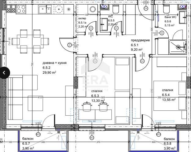 Продаја  2 спаваће собе Варна , Кајсиева градина , 114 м2 | 76472247 - слика [3]