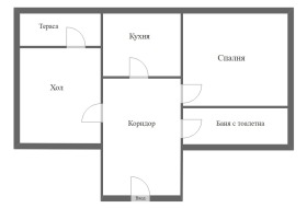 Продава 2-стаен град София Център - [1] 