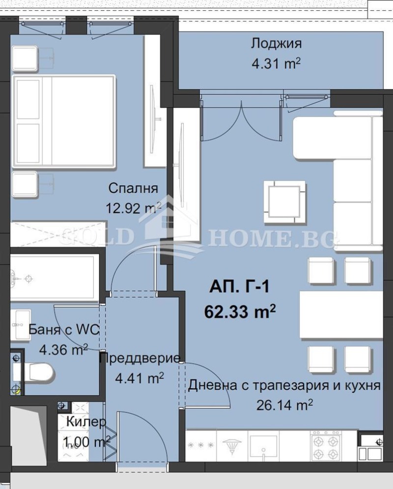 Na prodej  1 ložnice Plovdiv , Christo Smirnenski , 71 m2 | 16010940 - obraz [8]