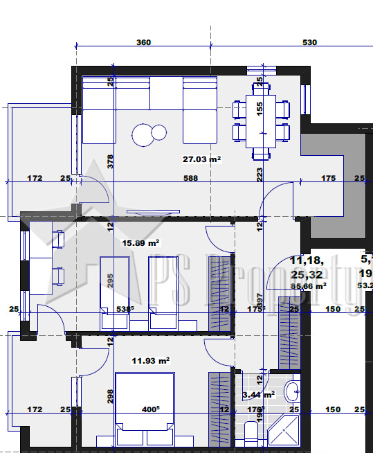 Zu verkaufen  2 Schlafzimmer Stara Zagora , Tri tschutschura - sewer , 100 qm | 97449243 - Bild [3]