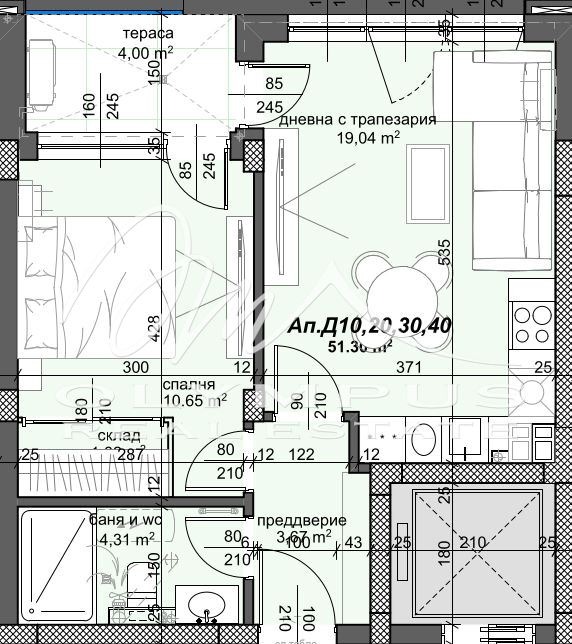 Till salu  1 sovrum Plovdiv , Trakija , 61 kvm | 54560172 - bild [2]