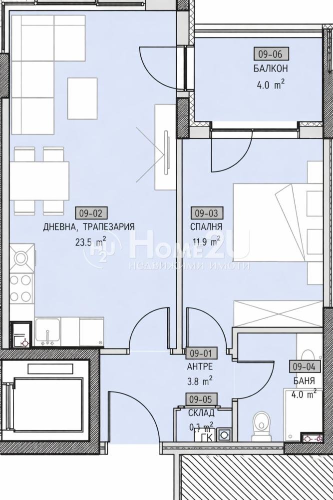 Продава 2-СТАЕН, гр. София, Малинова долина, снимка 9 - Апартаменти - 54327010