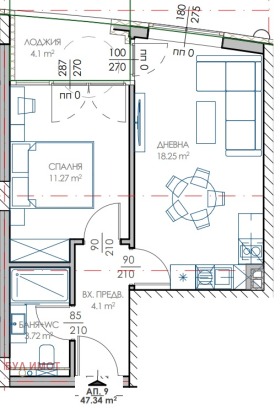 1 Schlafzimmer Troschewo, Warna 9