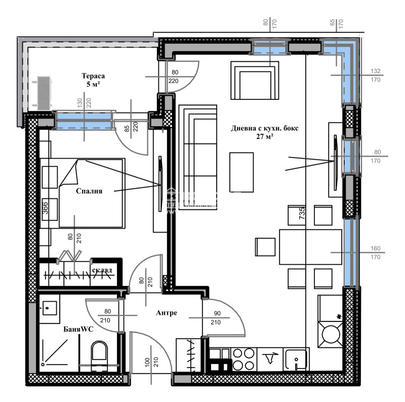 Zu verkaufen  1 Schlafzimmer Plowdiw , Wastanitscheski , 69 qm | 25789306 - Bild [2]