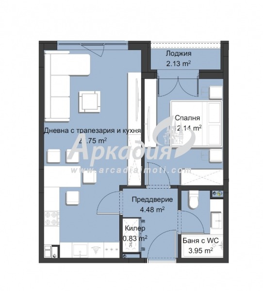 Продава  2-стаен град Пловдив , Христо Смирненски , 70 кв.м | 65254207 - изображение [2]