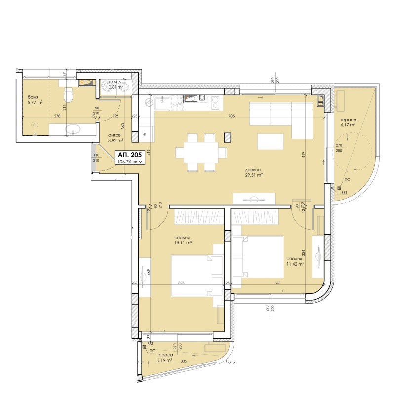 Продава 3-СТАЕН, гр. Созопол, област Бургас, снимка 5 - Апартаменти - 52035532