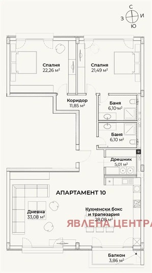 Продава 3-СТАЕН, гр. София, в.з.Малинова долина, снимка 10 - Апартаменти - 53792185