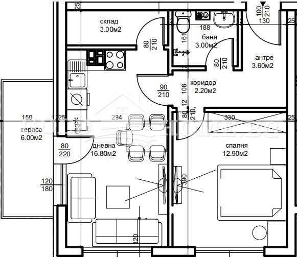 Продава  2-стаен град Пловдив , Беломорски , 47 кв.м | 47950966 - изображение [6]