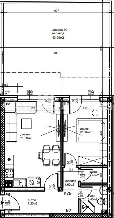Продава  2-стаен град Пловдив , Беломорски , 47 кв.м | 47950966 - изображение [11]