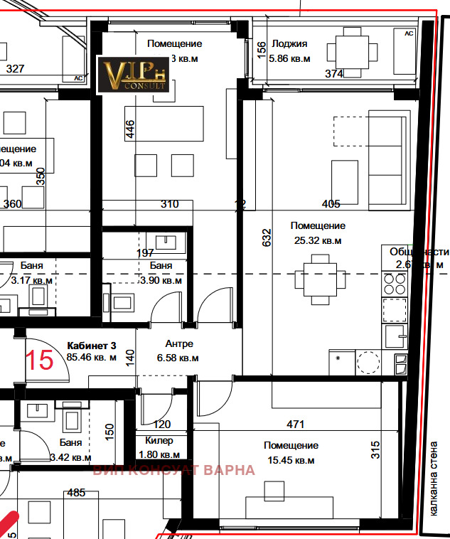 Продаја  2 спаваће собе Варна , Грацка махала , 98 м2 | 87013616