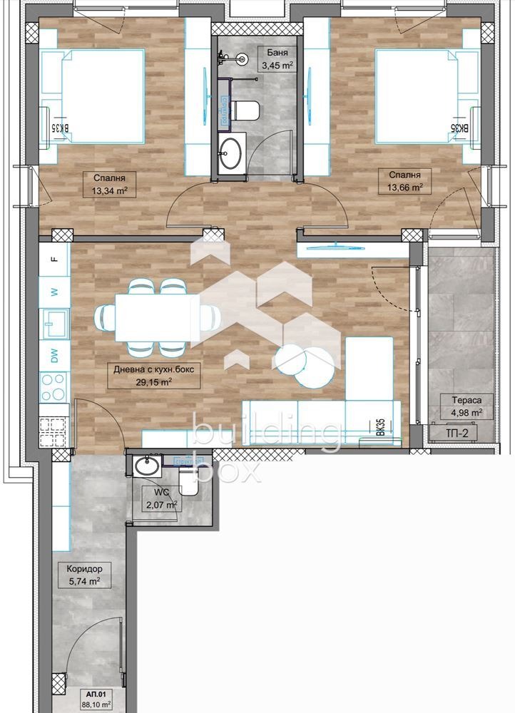 Zu verkaufen  2 Schlafzimmer Plowdiw , Karschijaka , 102 qm | 11721207 - Bild [2]