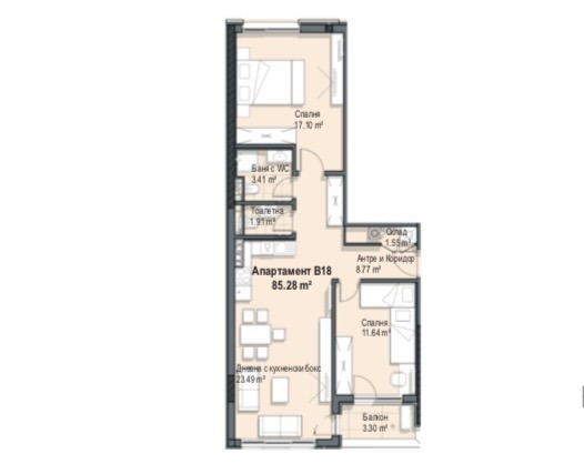 Продава 3-СТАЕН, гр. София, Кръстова вада, снимка 3 - Апартаменти - 53110134