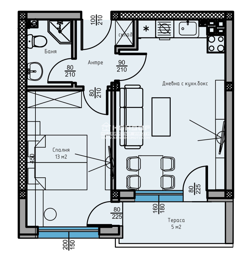 Zu verkaufen  1 Schlafzimmer Plowdiw , Ostromila , 58 qm | 77903230 - Bild [2]