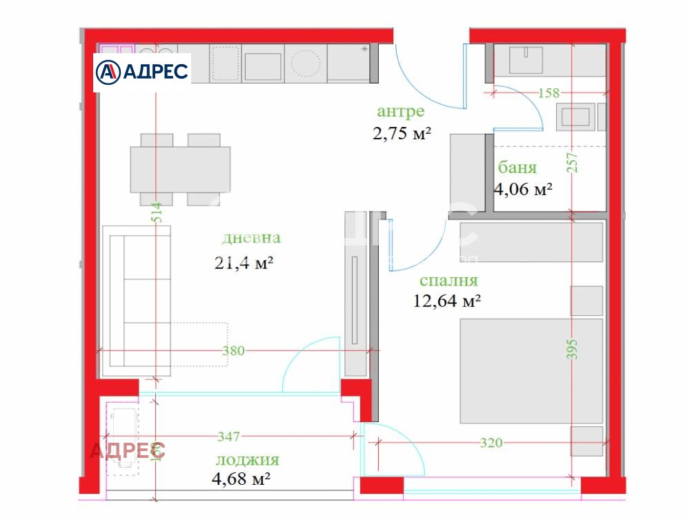 Продава 2-СТАЕН, гр. Варна, Гранд Мол, снимка 3 - Апартаменти - 55610549