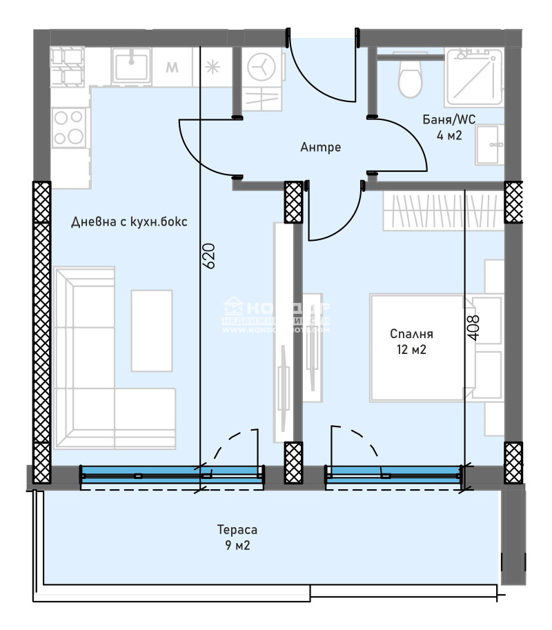 Zu verkaufen  1 Schlafzimmer Plowdiw , Trakija , 71 qm | 85493911 - Bild [2]