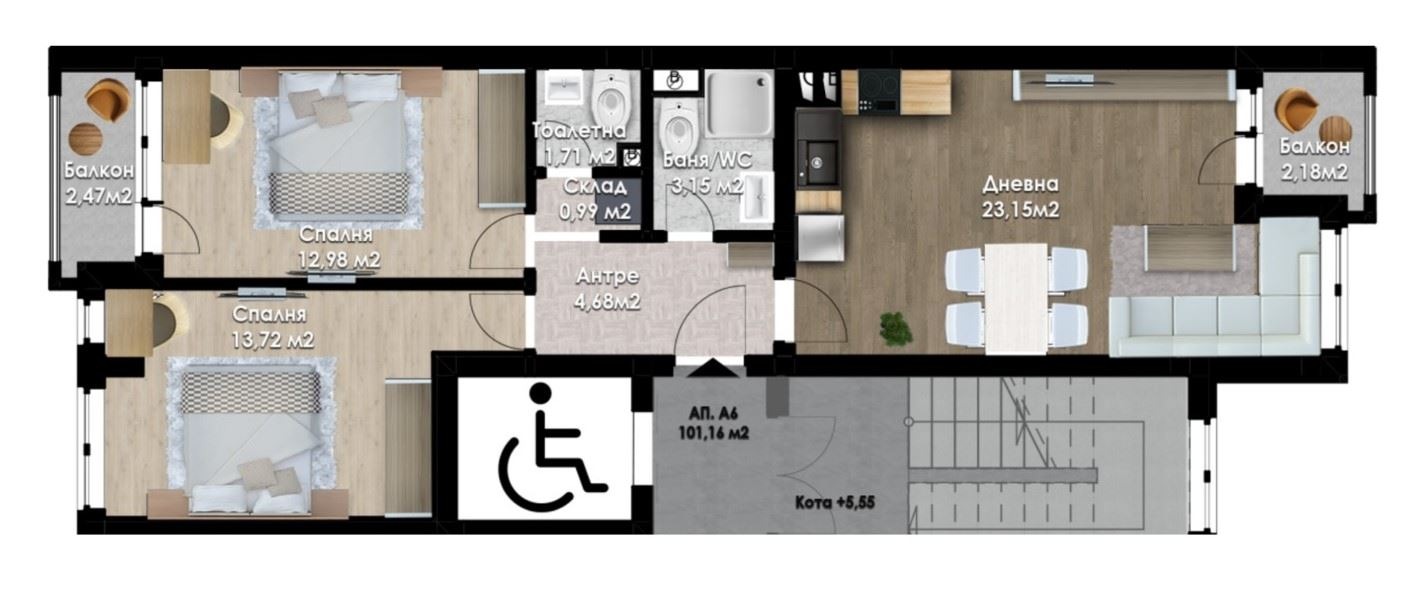 Продава 3-СТАЕН, гр. Пловдив, Кючук Париж, снимка 13 - Апартаменти - 55310905